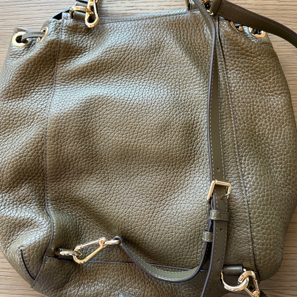Micheal Kors Olive Green Backpack - Picture 3 of 6